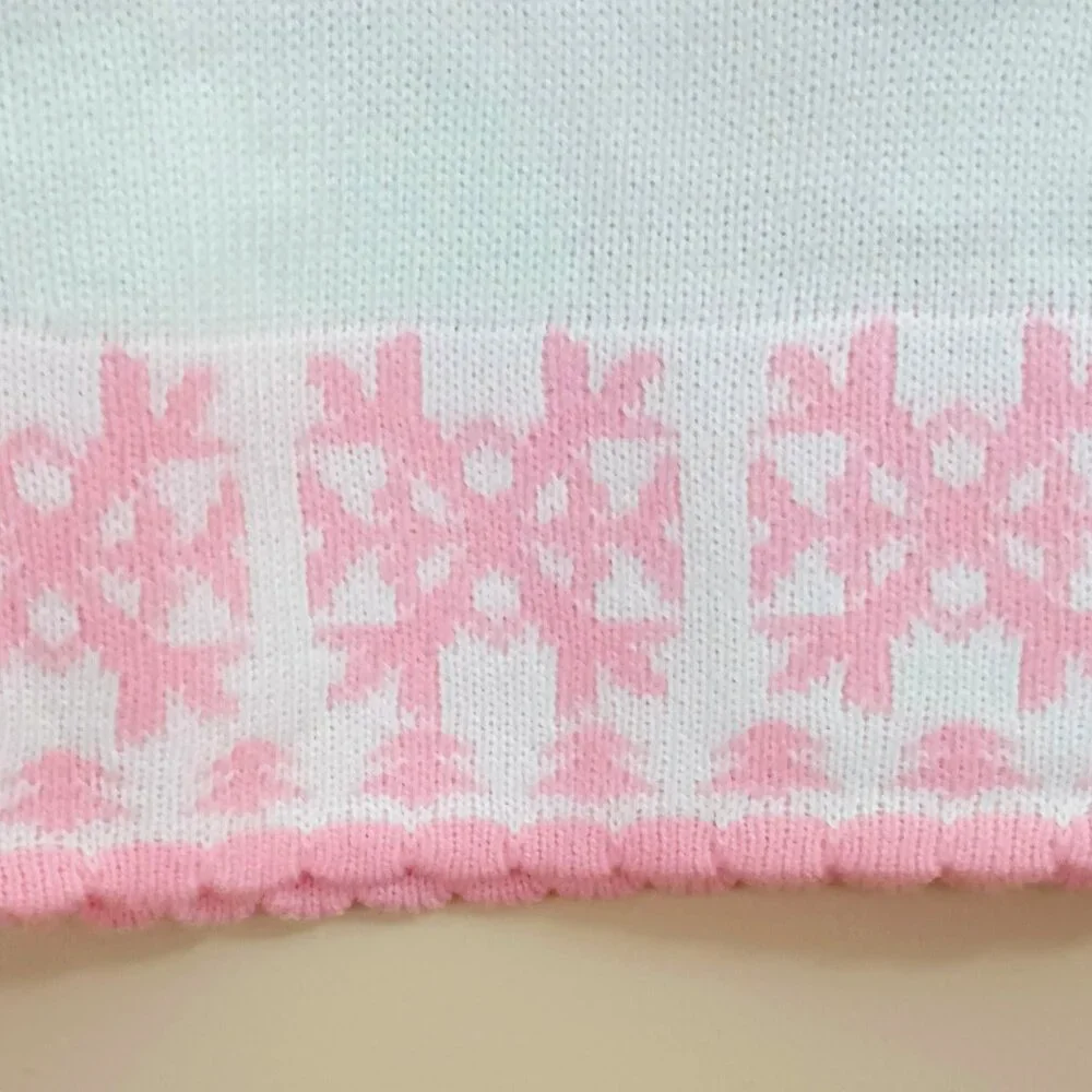 Bonnie Baby Reindeer Sweater Dress 18M Christmas Jumper with Scallop Edges